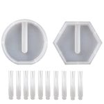 apott Silicone Vase Molds with 10pcs Test Tubes Resin Mold for Hydroponic Plant Propagation Station for DIY Home Office Decor