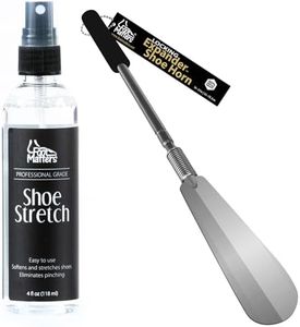 FOOTMATTERS Shoe Stretcher Spray with Telescopic Shoe Horn – Stretches Leather & Helps Slip Into Shoes Fast