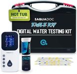 Digital Water Testing Kit - Digital Hot Tub Water Tester for Pool - Digital Chlorine Tester for Pool by AquaDoc with Water Analyzer and Test Strips
