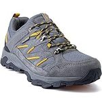 SILENTCARE Walking Shoes Mens Waterproof Low Rise Hiking Shoes Mens Non-Slip Lightweight Trekking Outdoor Shoes Camping Climbing (Grey 01, Numeric_8)