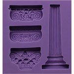 Musykrafties Ancient Greek Pillars Fondant Candy Silicone Mould for Sugarcraft Chocolate Pastry Cake Cupcake Topper Decoration Polymer Clay Wax Crafting Projects