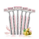 LetsShave Evior 3 Blade Plus Disposable Razor for Women (Pack of 6), Manual Shaving Razor for Women, Painless Hair Remover, Stainless Steel Blades