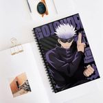 CRAFT MANIACS JUJUTSU KAISEN GOJO SATORU ART A5 RULED LAMINATED 160 PAGES NOTEBOOK BEST GIFT FOR ANIME LOVERS