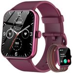 Baolubao Smart Watch for Men Women Answer/Make Call, 1.85" Fitness Watch with SpO2 Heart Rate and Sleep Monitor, 130+ Sports Modes/IP68 Waterproof Activity Tracker for iPhone Android-Red