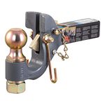 CURT 48406 SecureLatch Receiver-Mount 2-5/16-Inch Ball and Pintle Hitch Combination, 2-in Shank, 14,000 Pounds