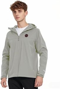 DooHier Youth Boys' Girls' Rain Jackets Full zipper Outerwear Jackets Hooded Coats (US, Alpha, Small, Regular, Seaweed Green)
