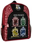 Harry Potter Backpack | Hogwarts Children’s Backpacks | Gryffindor Slytherin Hufflepuff Ravenclaw School Bag for Kids | Red