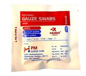 SPMS STERILE GAUZE SWABS 50 NOS. 7.5 CM x 7.5CM X 12 Ply (10 P0UCH)