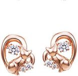 Baobei cat Earrings for women rose gold 925 Sterling Silver stud earrings, Cubic Zirconia Cat In Sweet Heart Stud Earrings For Girls friendship birthday gift, jewellery gifts for women, jewellery Box, Crystal, Cubic Zirconia