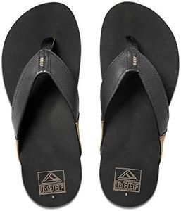 Reef Mens REEF DRAFTSMEN BRONZE BROWN Flip-Flops, Black, 10 US