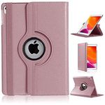 DN-Technology 10.2 inch iPad Case For iPad 9th Generation iPad 8th Generation iPad 7th Generation 360° Rotating Viewing Angle Protective Smart Folio Cover For Apple iPad 2021 2020 2019 (ROSE GOLD)