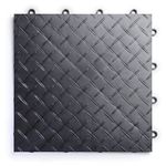 RaceDeck Diamond Plate Design, Durable Interlocking Modular Garage Flooring Tile (48 Pack), Graphite