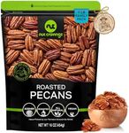 NUT CRAVINGS - Pecans Halves, Roasted & Unsalted, No Shell (16oz - 1 LB) Bulk Nuts Packed Fresh in Resealable Bag - Healthy Protein Food Snack, All Natural, Keto Friendly, Vegan, Kosher