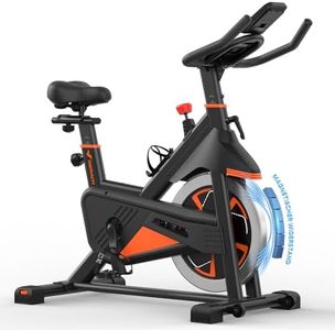 MERACH Heimtrainer Fahrrad mit Magnetischem Widerstand, Leises Bremsbelag/Hometrainer Fahrrad mit Verbessertem bequemem Sitzkissen, Indoor Cycling Bike mit Tablet-Halter, Eigener App, Bis 136KG