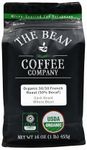 The Bean Organic Coffee Company 50/50 French Roast, 50% Decaf, Dark Roast, Whole Bean Coffee, 16-Ounce Bag, USDA Organic Certified