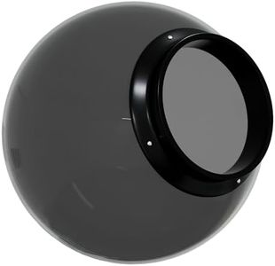 KASTLITE 16" Smoke Acrylic Lamp Post Globe | Smooth Textured with 8" Fitter Neck | Manufactured in the USA