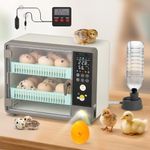 Proshine Incubators for Hatching Eggs, Egg Incubator with Automatic Egg Turning and Humidity Control with Temp Display & Multiple Hatching Modes for Chickens, Ducks, Goose & Pigeons