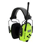 HOWARD LEIGHT by Honeywell Sync Hi-Visibility Digital AM/FM Radio Earmuff (1030390),Bright Yellow/Green, Unisex