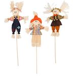 Widdle Gifts Ltd Set of 3 Mrs Scarecrow Picks Garden Patios Outdoor 1524