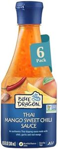 Blue Dragon Mango Thai Sweet Chili Sauce - 10.5oz (Pack of 6) - No Artificial Flavors Or Colors - Made with Mango, Red Chilies & Garlic - Vegan, Non-GMO Verified, Gluten Free - Dipping Sauce