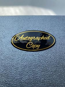 1x2 inch 300PCS Autographed Sticker Black Gold Labels Autographed by The Author Stickers for Paperback Books Novels