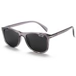 grey jack Vintage Polarized Sunglasses for Men Women TR90 Rectangle Retro Eyewear with UV400 Lens 3304