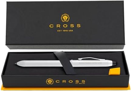 Cross Tech3+ Multifunction Pen, Lustrous Chrome, Personalized Laser Engraving, Black and Red Ballpoint, 0.5mm Pencil, Stylus, Eraser, Cross Gift Box