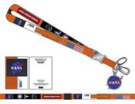 Orange Suit Up NASA Lanyard with NASA Logo Keychain