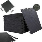Extra Thick Gym Flooring Interlocking Tiles Floor Mats Eva Soft Foam Mat Yoga (20 TILES (80 Square feet) FM-6012BL