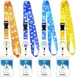 4 Pack Cruise Lanyard for Ship Cards,Waterproof Lanyard for Cruise Ship Cards with Retractable Badge Reel for Cruise Ship Essentials (Ocean Theme)