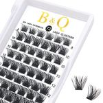 Lash Clusters 72 Clusters Lashes B&Q LASH Eyelash Clusters C D Curl Individual Lashes Volume DIY Lash Extensions at Home (B02,D-8-16Mix)