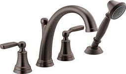 Delta Faucet T4732-RB Woodhurst Roman Tub with Handshower Trim, Venetian Bronze (Valve sold separately)