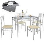 VECELO 5 Piece Dining Table Set for