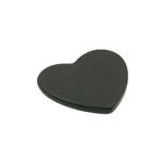 YITANA Shungite Mobile Phone Plate Anti Radiation Sticker Shungite Emf Protection Shungite Stone Heart Shape Sticker (Black 1 pcs)