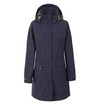 Trespass Womens Rainy Day Waterproof Jacket With Concealed Hood, Blue (Ink), 14 EU