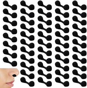 100 Pieces Nose Plugs Disposable, Nose Filters for Sunless Airbrush Spray Tanning, Nose Plug for Allergies and Dust, Spray Tan Nose Filter Sponge (Black)