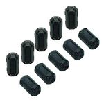 10pcs Clip-on Ferrite Chockes Ring Core RFI EMI Noise Suppressor High-frequency Filter Bead Cable Clips Anti-interference for USB Data Loudspeaker Cable (7 mm inner diameter)