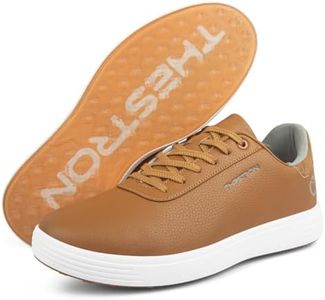 Zakey Spikeless Golf Shoes Men Professional Golf Foowears Luxury Walking Footwears for Golfers Outdoor (11.5,Brown)