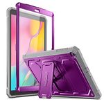 FINTIE Case for Galaxy Tab A 10.1 2019, [Heavy Duty] Rugged Case with Kickstand, Shockproof Full Body Cover Built-in Screen Protector for Samsung Galaxy Tab A 10.1” SM-T510/T515 2019 Tablet, Purple