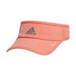 adidas Women's Superlite Sport Performance Visor for sun protection and outdoor activity, Semi Coral Fusion Pink/Silver Metallic, One Size