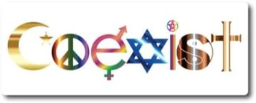 Magnet Me Up: Coexist Symbol Decal - 3x8 Inches, Heavy-Duty Automotive Magnet for Car, Truck, SUV - Promote Peace Harmony and Unity with This Symbolic Auto Magnet