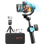 hohem iSteady M7 Gimbal Stabiliser for Smartphone, Phone Gimbal with AI Tracking, Detachable Touchscreen Remote, Built-In Extension Rod, Fill Light, Phone Stabilizer for YouTube, TikTok,Vlog