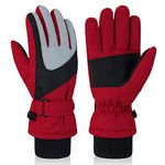 DARCHEN 3-12 Kids Snow Gloves, Boys Winter Waterproof Ski Snowboarding Windproof Cold WeatherAge Girls 3-12 Years Olds