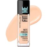 Maybelline New York Fit Me Matte + Poreless Foundation Makeup, Ultra-Lightweight Formula Controls Shine, for Normal to Oily Skin, Ivory, 115, 30 ml