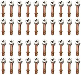 40 Sets Furniture Board Cam Fitting with Dowel, Cam Lock Nuts for Cabinet Drawer Dresser and Wardrobe Furniture Panel Connecting (Dowel M6x34mm, Cam Fitting ¢12x10mm)