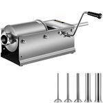 VEVOR Sausage Stuffer 3L/7LBS Sausage Maker Horizontal Manual Sausage Stuffer Machine 2 Speed for Home & Commercial Use Stainless Steel