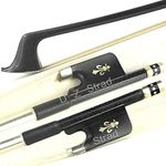 D Z Strad Cello Bow - Model 505 - Carbon Fiber Bow with Ebony Fleur-de-Lis Frog Ful Size -4/4