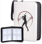 Sports card binder, CLOVERCAT 4 Pocket Baseball Card Binder, 400 Double Sided Pocket Waterproof Album, Display Holder, Expandable, Compatible with Gaming Cards, Yugioh, MTG and Other TCG