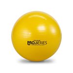 Theraband Exercise and amp; Stability Ball with 45 cm Diameter, Standard Fitness Ball for Improved Posture, Balance, Yoga, Pilates, Core Stability, & Rehab, Fitness Ball, Yoga Ball, Yellow