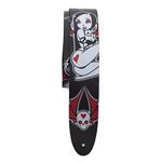 Perri's Leathers Ltd.- Guitar Strap- Direct To Leather- Official Licensing DAVID BOLLT- Temptation Hearts- Adjustable - For Acoustic/Bass/Electric Guitars - Made in Canada (DTL25BT-11053)